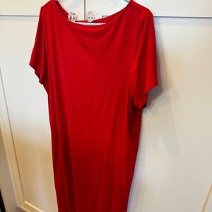 Red Knit JJill Dress: Size L